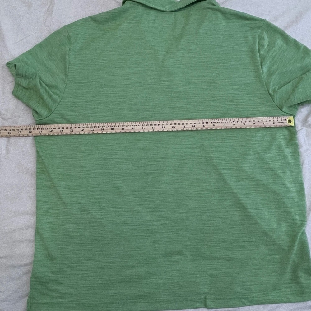 Greg Norman Polo Shirt Mens 3XL Play Dry Performance Polyester Green Slub - Picture 5 of 6